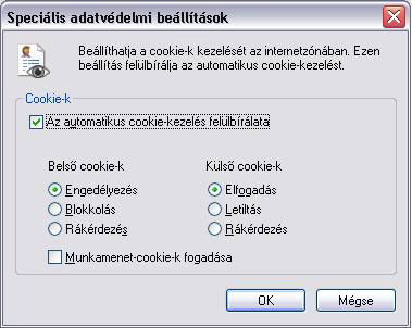 Advanced privacy settings Advanced privacy settings