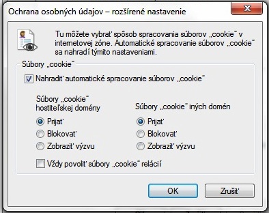 Advanced privacy settings